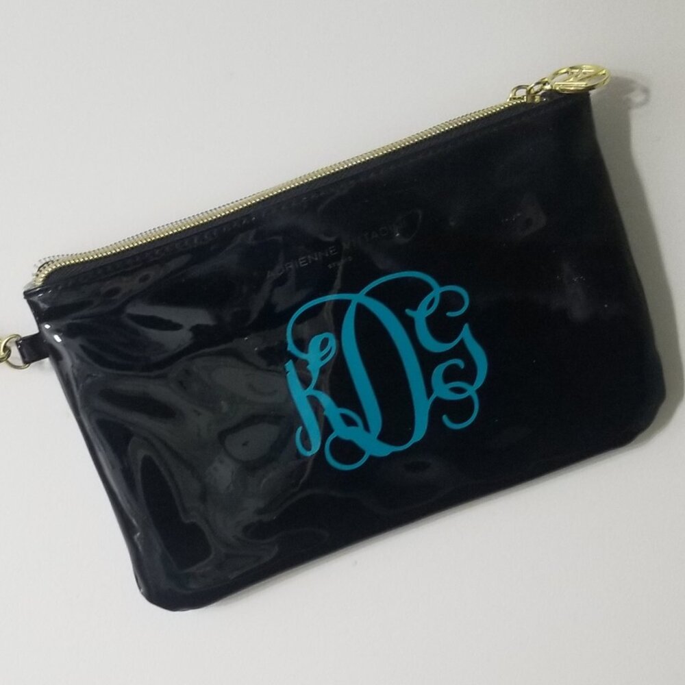 great gift: K-monogrammed glossy Adrienne Vittadini phone charging wristlet